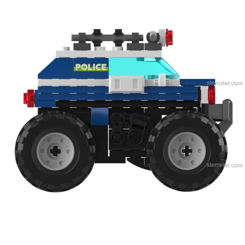 Một góc nhìn khác từ bên hông của Xe Cảnh Sát Kéo Lùi 9032, sản phẩm của JAKI.