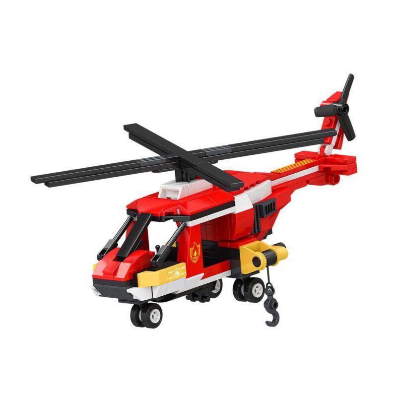 Bộ lắp ghép JAKI JK9220 Trực thăng cứu hỏa 293 mảnh, đồ chơi mô hình cho bé trai 8 tuổi, giá tốt.