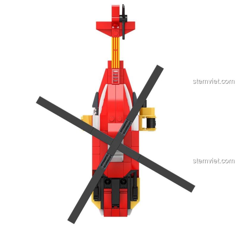 Đồ chơi lắp ráp JAKI JK9220 Trực thăng cứu hỏa, mô hình máy bay cứu hỏa 293 mảnh.