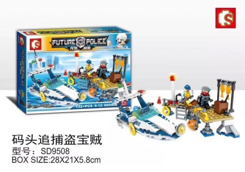 Bộ đồ chơi lắp ráp Jia Zhi SY SD9508 Long Nộ Siêu Cảnh: Truy Bắt Kẻ Trộm Kho Báu Tại Bến Tàu, đồ chơi mô hình cảnh sát bến tàu cho bé trai 6-12 tuổi, giá tốt.