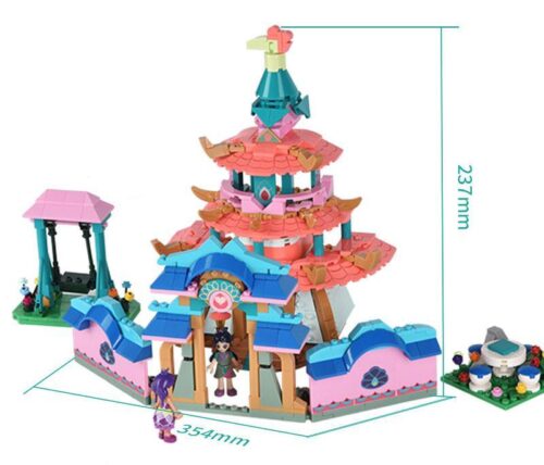 Bộ lắp ghép Lâu đài Khổng tước Jiale Zhuan 30018 cho bé gái 6 tuổi, đồ chơi lắp ráp công chúa giá tốt.