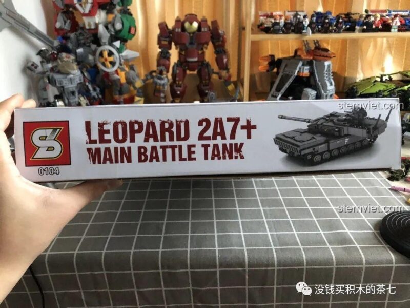 Vũ khí và phụ kiện cho mô hình Xe Tăng Leopard 2A7+ Jiazhi SY 0104, đồ chơi quân sự cho bé trai.