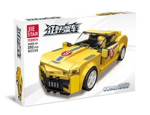 Hộp bộ lắp ghép JIE STAR 92334 Xe Chevrolet Camaro SS Đua Tốc Độ, mô hình xe đua giá rẻ cho bé trai 6 tuổi, chất lượng tốt.