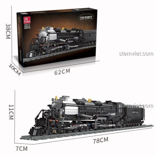 JIESTAR 59005 The Bigboy Steam Locomotive bộ đồ chơi mô hình xe lửa hơi nước