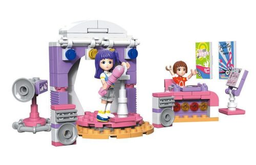 Hộp bộ lắp ghép Ban nhạc mini JIESTAR 20368, đồ chơi lắp ráp sân khấu âm nhạc cho bé gái 6 tuổi, giá tốt.