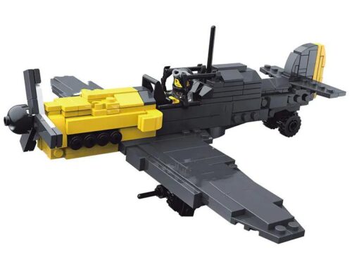 Bộ lắp ghép JIESTAR 23040 Máy bay chiến đấu Bf-109 Thế chiến II màu xám vàng, đồ chơi lắp ráp cho bé trai 6 tuổi, giá tốt