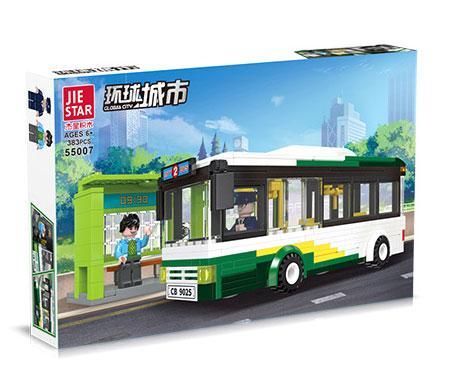 Hộp bộ lắp ráp Xe Buýt Thành Phố JIESTAR 55007 với 385 mảnh ghép, đồ chơi mô hình xe buýt công cộng cho bé trai 6 tuổi, giá tốt.