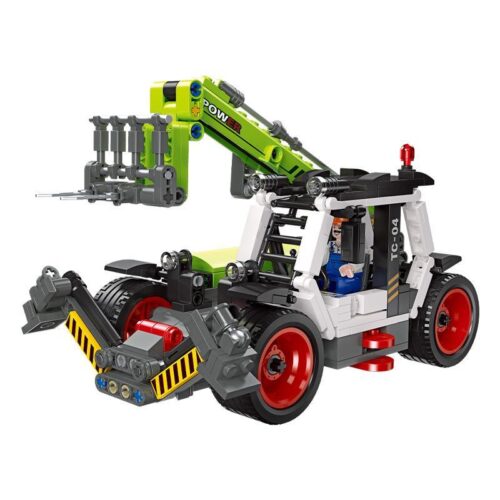 Mô hình JIESTAR 57003 Xe Nâng Nông Trại Cần Cẩu Kéo Dài 392 mảnh, đồ chơi lắp ghép cho bé trai 6 tuổi, phát triển tư duy