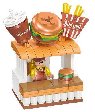 Bộ lắp ghép Quầy bán hamburger JIESTAR 58264, đồ chơi sáng tạo cho bé gái 6 tuổi, giá rẻ.
