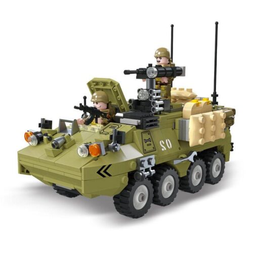 Bộ lắp ghép JIESTAR 61030 Xe Bọc Thép Vận Tải M1126 Stryker chi tiết chân thực cho bé trai 6 tuổi, đồ chơi lắp ráp quân sự giá tốt.