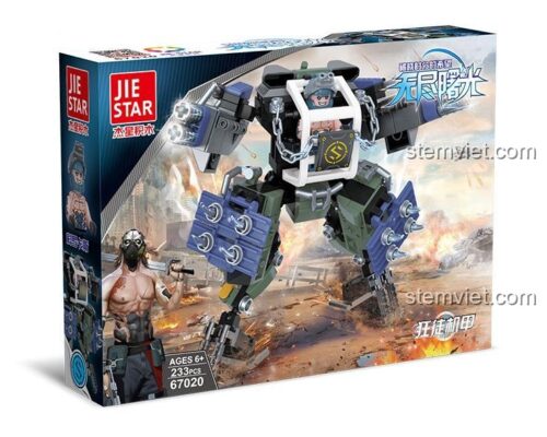 Hộp đồ chơi lắp ráp Mech Chiến Đấu JIESTAR 67020, bộ lắp ghép Robot Chiến Đấu giá rẻ, phù hợp bé trai 6 tuổi.