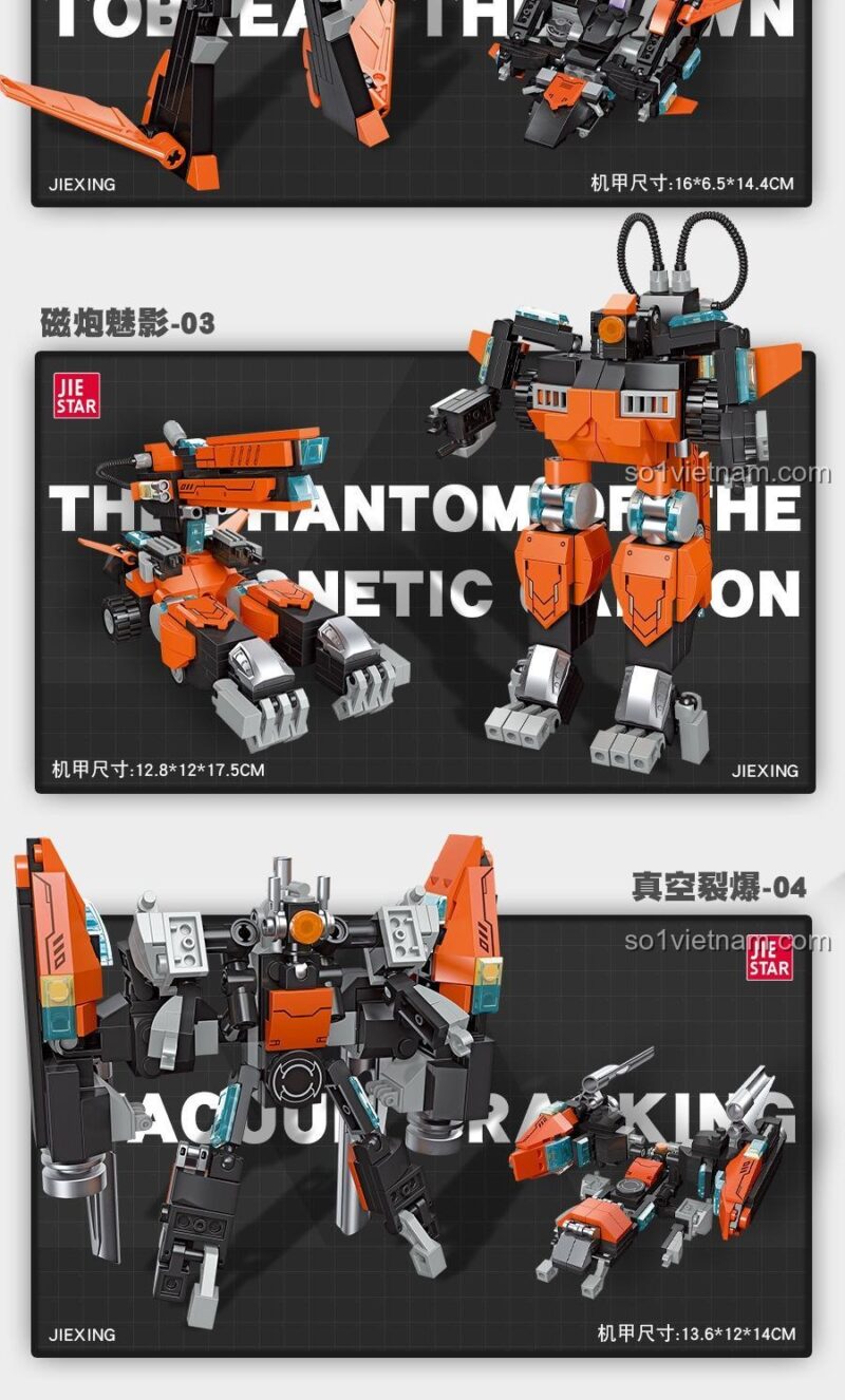 Mẫu 2 "Cracking the Sky to Break the Dawn" từ đồ chơi lắp ráp JIESTAR 67030 Kỵ Sĩ Titan, Robot Kỵ Sĩ Titan