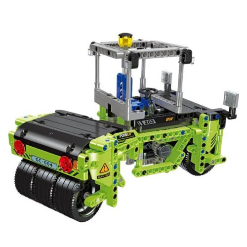 Bộ lắp ráp JIESTAR 91004 Xe Lu Công Trường 494 mảnh ghép màu xanh lá đen cho bé trai 6 tuổi giá tốt
