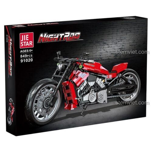 Hộp bộ lắp ráp JIESTAR 91020 Mô hình Harley-Davidson Night Rod, 849 mảnh, cho bé trai 6 tuổi, giá rẻ