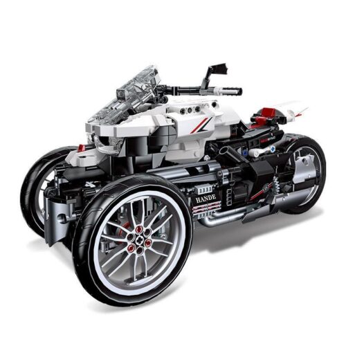 Bộ lắp ghép Xe Mô Tô Ba Bánh Honda Neo Wing JIESTAR 91024 màu trắng đen, điều khiển từ xa, 996 chi tiết, dành cho bé trai 6 tuổi, giá tốt.