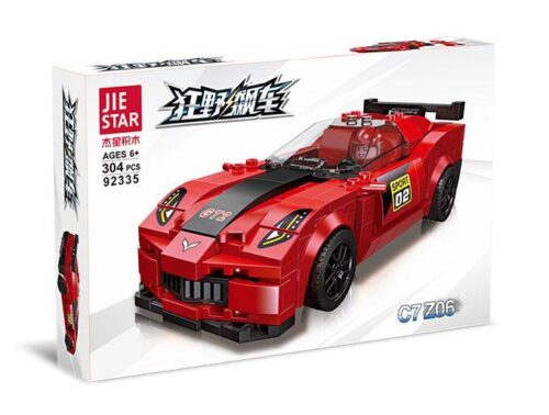 Bộ lắp ghép Xe đua Corvette C7 Z06 JIESTAR 92335 màu đỏ nổi bật, đồ chơi lắp ráp cho bé trai 6 tuổi, giá tốt.