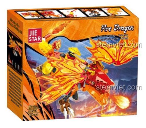 Hộp đồ chơi mô hình Rồng Lửa JIESTAR 9019, quà tặng sinh nhật cho bé trai.