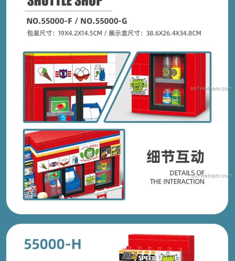 Bộ đồ chơi Cửa hàng tiện lợi 24h JIESTAR 55000 chủ đề thành phố