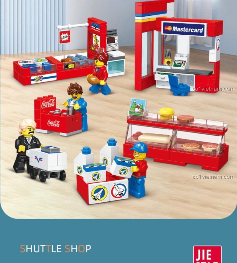 Bộ đồ chơi Cửa hàng tiện lợi 24h JIESTAR 55000 chủ đề thành phố