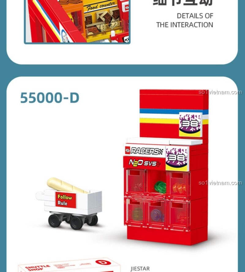 Bộ đồ chơi Cửa hàng tiện lợi 24h JIESTAR 55000 chủ đề thành phố