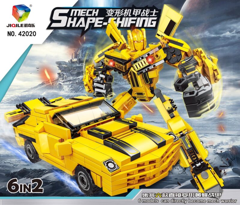 Bộ lắp ghép Mô hình Biến Hình Cơ Giáp JIQILE 42020, đồ chơi lắp ráp Robot Biến Hình cho bé trai 6 tuổi, giá tốt, chất lượng cao, có thể biến hình thành xe và robot.