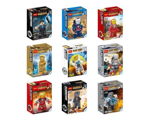 Bộ đồ chơi Iron Man JiSi 0160 gồm 9 minifigure siêu anh hùng Marvel, chất liệu ABS cao cấp, phù hợp bé trai 6 tuổi, giá tốt.