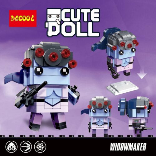 Bộ lắp ghép Jisi 6850 mô hình Widowmaker BrickHeadz từ game Overwatch. Đồ chơi mô hình cho bé trai 6 tuổi, giá rẻ.
