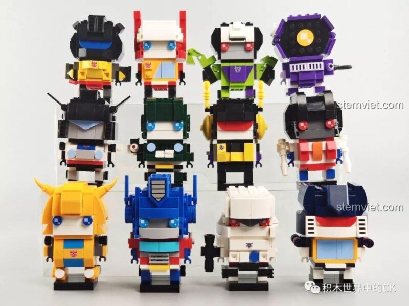 Toàn bộ 12 mô hình trong bộ sưu tập Transformers Cute Doll của JiSi, bao gồm cả Robot Blaster 6867, một bộ đồ chơi giá tốt cho các bé.