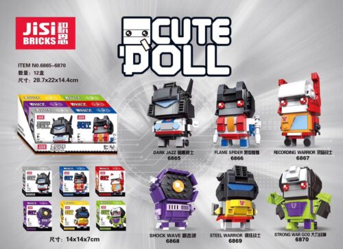 Tổng hợp 6 mẫu đồ chơi mô hình JISI 6865-6870 Robot Transformers phong cách Brickheadz, bao gồm Shockwave 6868. Món quà giá rẻ cho bé trai 6 tuổi.
