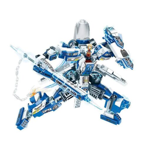Bộ đồ chơi JUGO 3J501 Chiến Xa Cơ Giáp Tốc Độ Ánh Sáng, mô hình mecha màu xanh dương trắng, phù hợp bé trai 6 tuổi, giá tốt.
