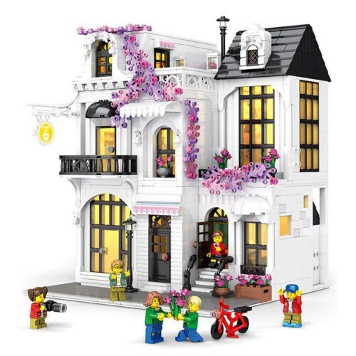 Bộ lắp ráp Tòa nhà Phố Vườn Châu Âu Juhang 86013, đồ chơi mô hình kiến trúc lãng mạn với 2053 mảnh ghép, phù hợp cho con gái 12 tuổi.
