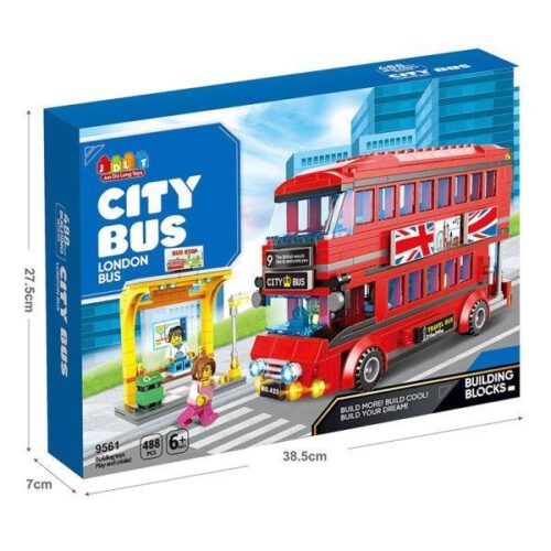 bộ lắp ráp Xe buýt hai tầng London Jun Da Long 9561, đồ chơi mô hình cho bé trai 6 tuổi giá rẻ.