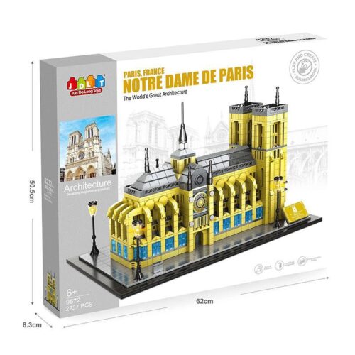 bộ lắp ghép Nhà thờ Đức Bà Paris Jun Da Long Toys 9572, mô hình kiến trúc nổi tiếng, đồ chơi xây dựng cho bé 6 tuổi, chất lượng cao, giá tốt