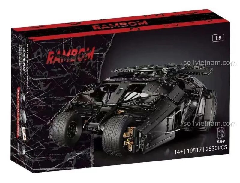 Hộp đồ chơi lắp ráp K-Box 10517 Batmobile Tumbler, 2830 chi tiết, tỉ lệ 1:8, có thể nâng cấp RC, cho bé trai 14 tuổi