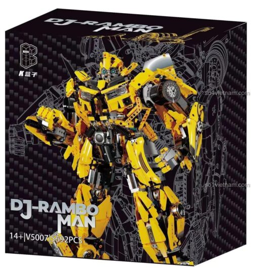 Hộp sản phẩm bộ lắp ráp K-BOX V5007, mô hình Người máy biến hình Bumblebee với 5692 chi tiết, chất lượng cao.
