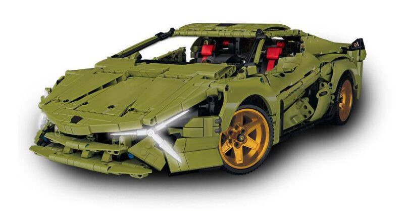 Hộp đồ chơi lắp ghép KAIYU K86111 mô hình siêu xe Lamborghini Sián, quà tặng hấp dẫn cho thanh niên đam mê tốc độ.