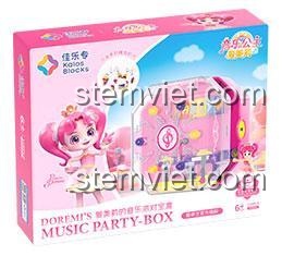 Vỏ hộp của đồ chơi xếp hình Kalos Blocks 30001 Hộp Nhạc Công Chúa Emily, một món quà ý nghĩa cho bé gái.