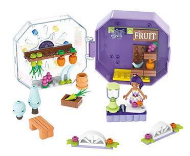Đồ chơi mô hình Kalos Blocks 30002 Hộp châu báu tiệc hoa quả khi đóng lại, món quà giá rẻ cho bé gái.