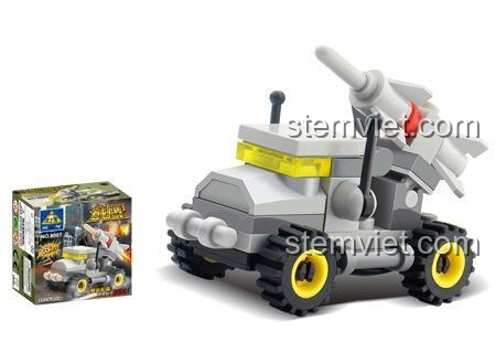 đồ chơi mô hình Xe Mũi Tên Thần Tốc KAZI 8007. Bộ xếp hình xe quân sự mini cho con trai, chất lượng tốt.