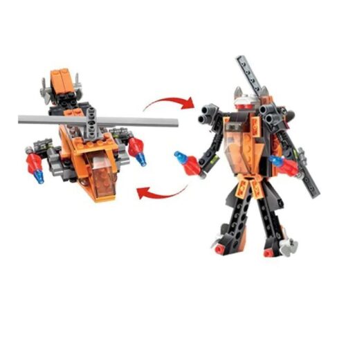 Bộ lắp ghép KAZI 8015 Trực Thăng Biến Hình Robot cho bé trai 6 tuổi, đồ chơi lắp ráp giá tốt, mô hình 2 trong 1 sáng tạo