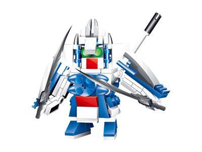 Mô hình bộ lắp ráp Robot Lưu Bị KAZI 87006, đồ chơi sáng tạo cho bé trai 6 tuổi, giá rẻ. Mecha Lưu Bị được trang bị song kiếm.