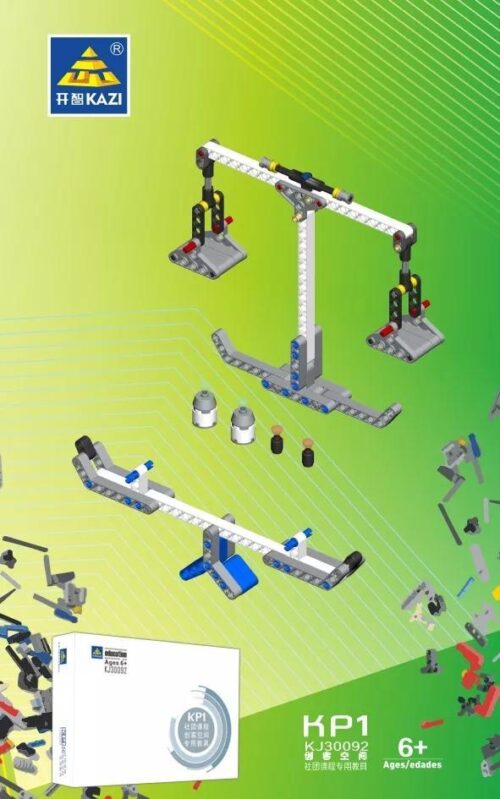Bộ lắp ghép khoa học kỹ thuật KAZI KJ30092 KP1 cho bé 6 tuổi, giúp bé học vật lý qua mô hình cân thăng bằng và cầu bập bênh.