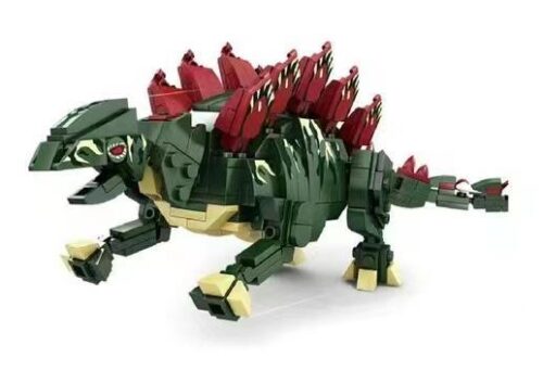 Bộ lắp ghép KAZI KS80036 Khủng Long Bọc Giáp Stegosaurus 358 mảnh ghép màu xanh lá và đỏ, mô hình chân thực cho bé trai 6 tuổi, giá tốt.