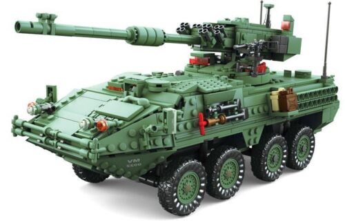 Bộ lắp ráp xe chiến đấu Stryker KAZI KY10001, mô hình quân sự chi tiết cho bé trai 14 tuổi.