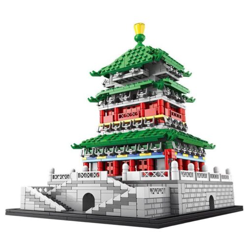 Bộ lắp ghép Tháp Chuông Tây An KAZI KY2014 1410 mảnh ghép, mô hình kiến trúc độc đáo, chất lượng cao cấp, phù hợp bé trai và bé gái 7 tuổi, giá tốt.