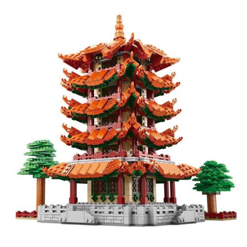 Mô hình bộ lắp ghép Hàn Sơn Cổ Lâu KAZI KY2015, kiến trúc chùa tháp cổ Trung Hoa cho thanh niên 14 tuổi.