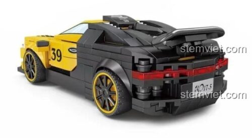 Đồ chơi lắp ráp KAZI KY6115 mô hình Bugatti Chiron nhìn từ phía sau, có động cơ kéo lùi, 301 mảnh.