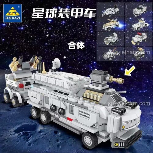 Đồ chơi lắp ráp KAZI KY6622, bộ xếp hình Xe bọc thép hành tinh, hộp sản phẩm 8 trong 1 Third Universe, cho bé trai 6 tuổi, giá rẻ.