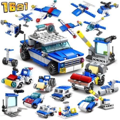Bộ lắp ghép Bộ Cảnh Sát Tuần Tra Thành Phố KAZI KY67251, đồ chơi xếp hình sáng tạo cho bé trai 6 tuổi, giá rẻ.