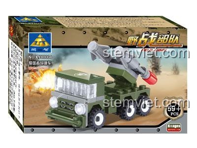 Hộp bộ lắp ráp KAZI KY80004 Xe Tên Lửa Patriot, đồ chơi xây dựng quân đội cho bé trai 6 tuổi, chất lượng cao.